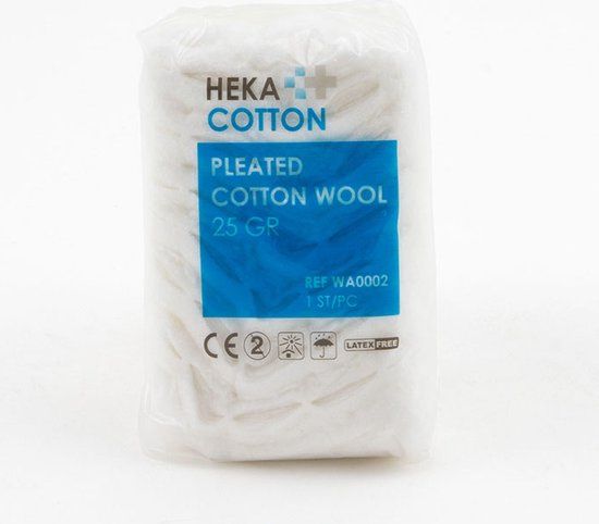 Heka zigzag watten 25 gram 100% Katoen - Extra zacht