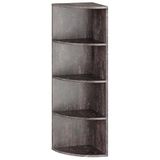 Hoekrek RICOO Hoekrek 110 x 33 x 33 cm Wandplank betonlook grijs Muur-plank Wandrek WM058-BG