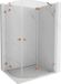Mexen Lunar cabine de douche semi-circulaire avec porte battante droite 80 x 70 cm, transparent, cuivre brossé