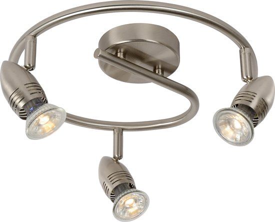 Lucide CARO-LED Plafondspot - Ø 31 cm - 3x5W GU10 - Mat chroom