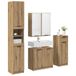 vidaXL - Meuble de salle de bain - Ensemble - 4 - pièces - Artisan - Chêne - 64,5 - x - 33,5 - x - 59 - cm