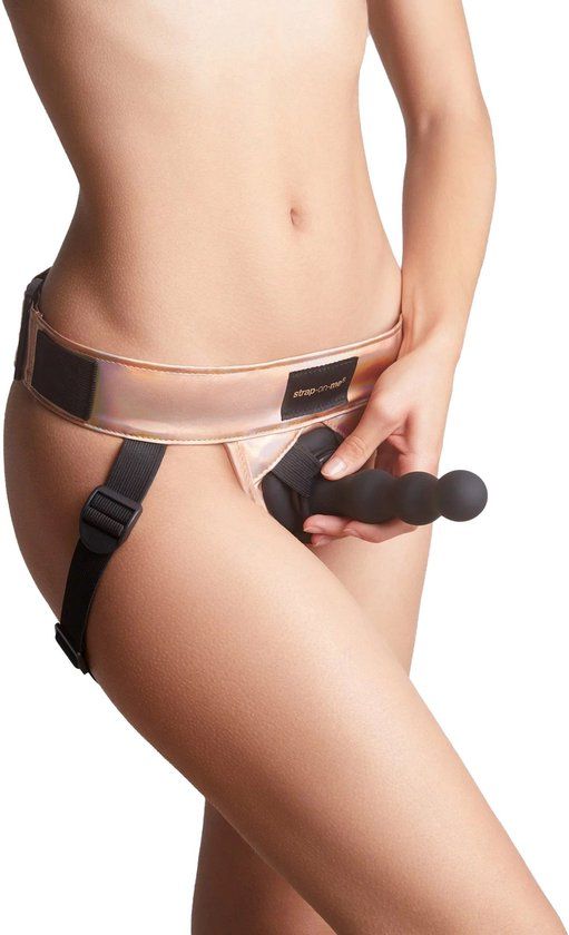 Strap-On-Me Strap-on Harnas PVC Leatherette Curious - Metallic Goud