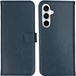 Selencia Echt Leren Bookcase voor de Samsung Galaxy A55 - Donkerblauw