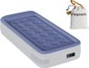 LifeGoods Matelas pneumatique - 1 personne - Blanc/Bleu