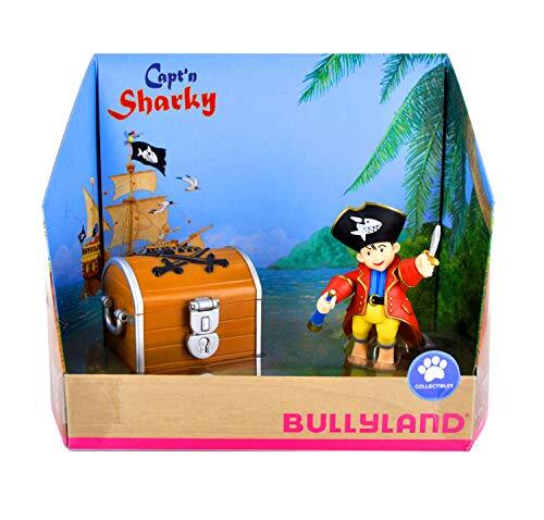 Bullyland 18900 speelfiguur Käpt'n Sharky, ca. 7 cm groot, liefdevol handbeschilderd figuur, PVC-vrij, leuk cadeau voor jongens en meisjes om fantasierijk te spelen