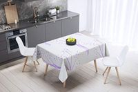 Bonamaison Tafelkleed, Anti-Mold, Sneldrogend, Waterdicht, 100% Polyester Tafellaken, Willekeurig patroon, 140 x 140 Cm