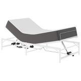 vidaXL Elektrisch Verstelbaar Bedframe Wit 90 x 200 cm Staal