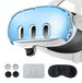 Meta Quest 3 Housse de protection, set de 7 pièces bleu transparent