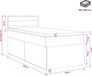 vidaXL Boxspringbed met matras met hoofdeinde Zwart 90 x 190 cm Stof