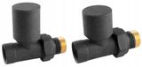 Idmar Opticomfort Serie - Jeu de robinet de radiateur - Anthracite - ½" - Laiton