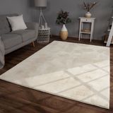TT Home Hoogpolig Tapijt Imitatiebont Beige 80 x 150 cm