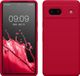 kwmobile telefoonhoesje geschikt voor Google Pixel 7a - Hoesje met siliconen coating - Smartphone case in kersrood