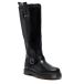Dr. Martens Anistone Kniehoge Orleans Leren Biker Laarzen in Zwart, Taille: 39