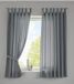 Gardinenbox Berlin 2-delige set gordijnen HxB 175x140 cm grijs ondoorzichtig microsatijn lichtdoorlatend plooiband effen mat