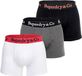 Superdry M3110481a Boxer 3 Pack Noir / Charcoal / Optic XXL