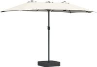 vidaXL Tuinparasol Zand en Antraciet 385 x 209 x 244 cm Polyester