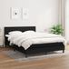 Maison Exclusive - Sommier à lattes de lit avec matelas noir 140x200 cm tissu