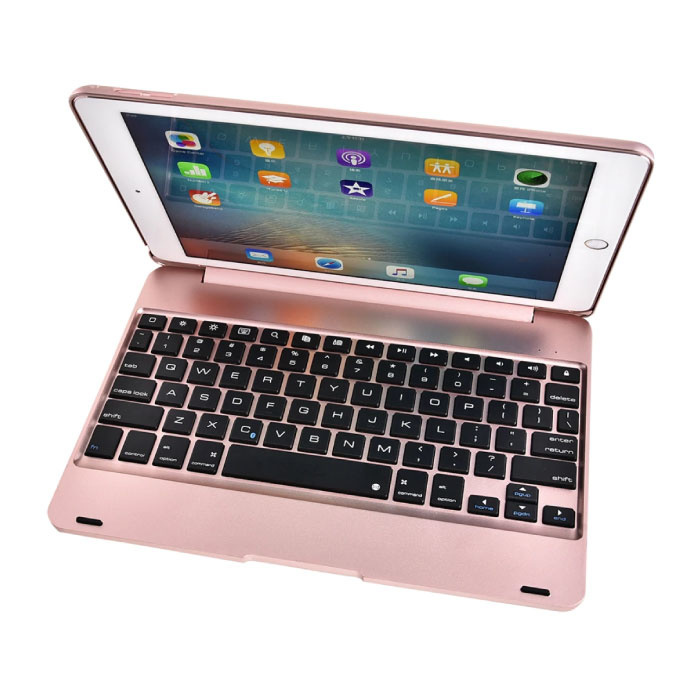Stuff Certified Toetsenbord Hoes voor iPad 9 7 - QWERTY Multifunctionele Keyboard Bluetooth Smart Cover Case Hoesje Roze