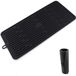 Tapis d'égouttage en silicone pour la cuisine, noir