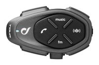 INTERPHONE Tour HD - Enkele intercom voor motorhelm, stereo-hoofdtelefoon, 40 mm, 4 motorrijders, afstand 1,5 km, autonomie 25 uur, snel opladen, TFT, waterdicht IPX67
