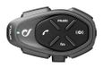 INTERPHONE Tour HD - Enkele intercom voor motorhelm, stereo-hoofdtelefoon, 40 mm, 4 motorrijders, afstand 1,5 km, autonomie 25 uur, snel opladen, TFT, waterdicht IPX67