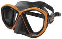 Seac Symbol, duikmasker met twee lenzen en 3D-gesp, gemaakt in Italië.