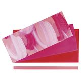 Rayher 31565264 Versierende was set communie, 8 decoratieve wasplaten/strepen, roze tinten, was om kaarsen te versieren, ideaal voor communiekaarsen, wasfolie