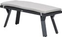 Garden Impressions Senja loungebank 110x40x45 cm aluminium donkergrijs met kussen