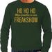 Bellatio Decorations Foute kersttrui/sweater voor heren - Hohoho freak show - groen - glitter goud XL