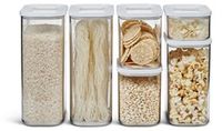 Mepal - Opbergdoos Modula 6-delige set - Doorzichtige voedselcontainer met deksel - Keukenopbergers & Kunststof Opbergdozen - Stapelbaar & Luchtdicht - 2x 2000ml. 2x 1000ml. 1x 1500ml & 1x 425ml - Wit