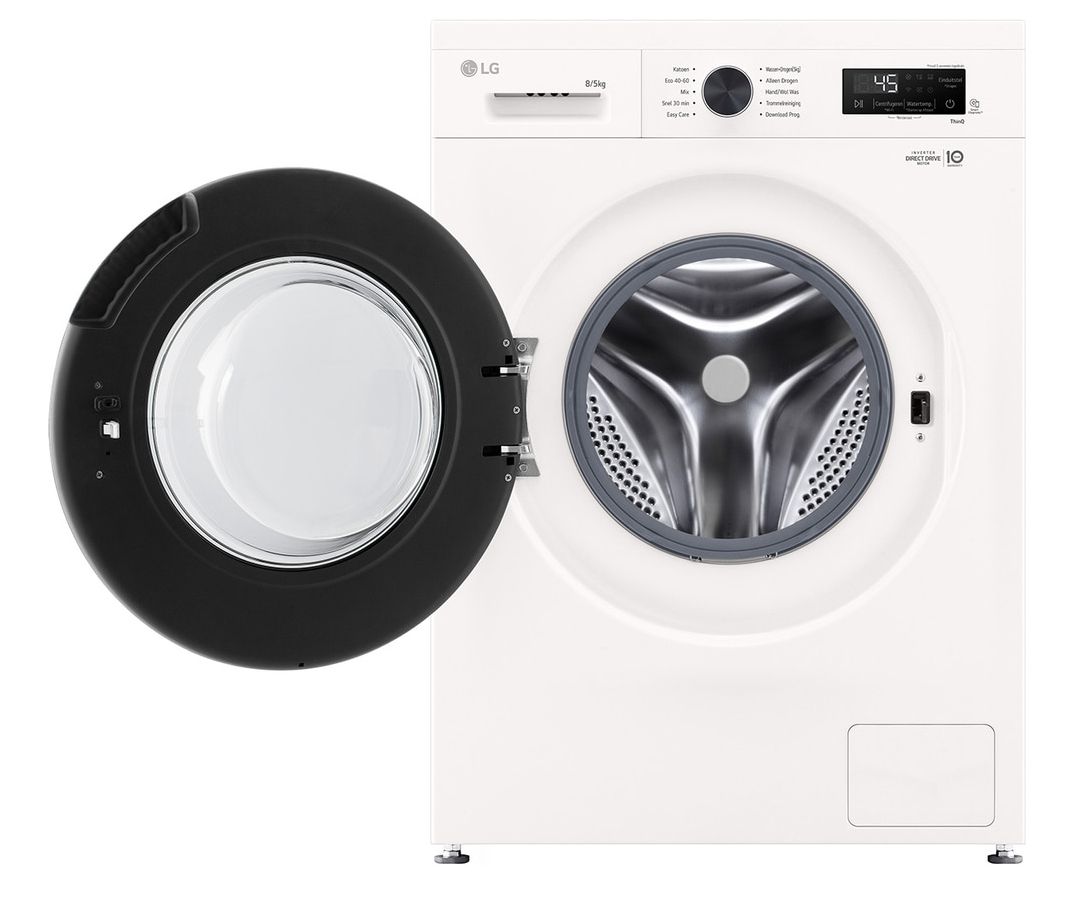 LG W4X1085NWB Was-droogcombinatie - 8/5 kg - Wit