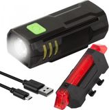 proX VERK GROUP Sp. z o.o. Fietsverlichtingsset Voorlicht en Achterlicht LED koplamp Fietsverlichting