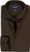 OLYMP Level 5 body fit chemise - longueur de manche 7 - popeline - brun foncé avec motif bleu - Repassage facile - Tour de cou : 38 (taille UE : S)