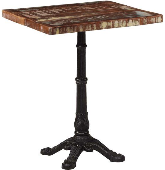 vidaXL Bistrotafel - 60x60x76 cm - Massief Gerecycled Hout