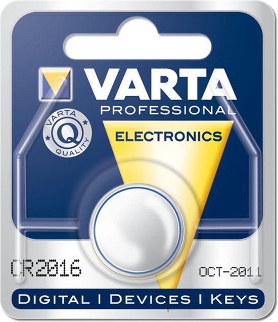 Varta CR2016 Lithium Knoopcel Batterij - 3V - 90mAh - 1 stuk