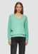 s.Oliver T-shirt Femme Viscose Vert clair Coupe ajustée Décontracté Manches courtes Col en V Uni 34