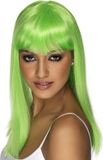 Smiffys Glamourama Wig Groen Lang Steil Synthetisch Unisex