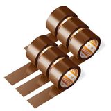 SIDI Verpakkingstape, bruin plakband, verpakkingstape, verhuis- en verzendtape, bruin, 48 mm x 66 m, 6 stuks