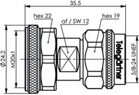 Telegärtner 100024211 N-adapter N-stekker - 4,3-10-stekker