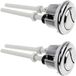 Allecto Premium - Jeu de 2 boutons-poussoirs pour toilettes - Boutons de chasse d'eau WC chromés - Pièce de rechange pour toilettes - Accessoires de salle de bain