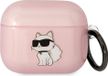 Karl Lagerfeld Étui, iconisch Choupette design, geschikt voor AirPods 3 - Roze