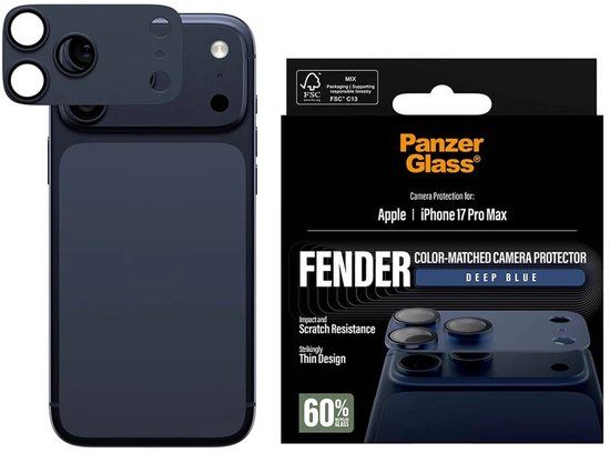 PanzerGlass FENDER Camera Protector - Case Friendly - Deep Blue
