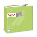 Fato, Wegwerp papieren servetten, zachtheid en pluizigheid, 40 stuks servetten, afmetingen 38 x 38 gevouwen in 4 en 2 lagen, kleur appelgroen, 100% puur cellulosepapier, FSC-gecertificeerd