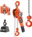 VEVOR Hefboomtakel, Capaciteit 3/4 T, Handkettingtakel, Hefvermogen 3 M, G80 Stalen Legeringketting met Mechanische Dubbele Palrem, Rateltakel met 360° Draaibare Haken, voor Magazijn, Bouw en Garage