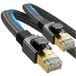 Reagle Flaches Cat 8 LAN Kabel 3m Netzwerkkabel 40Gbps 2000MHz Gigabit Ethernet Patchkabel für Gaming Router Smart TV PC Nylon Reagle