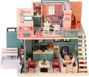 Gerdes - Miniatuur Bouwpakket Volwassenen - Pink Café - Houten Modelbouw