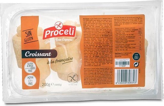 Proceli Croissant glutenvrij 4 stuks 200 gram