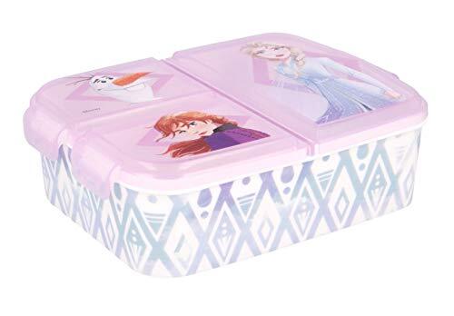 Theonoi broodtrommel voor kinderen, lunchbox, sandwichbox voor kinderen, naar keuze: Mickey, Spiderman, Avengers, Frozen, van kunststof, BPA-vrij, leuk cadeau voor kinderen, Frozen II ijskoningin