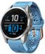 By Qubix - Geschikt voor Garmin bandje - 20mm Quickfit - Flower siliconen bandje - Blauw - Geschikt voor Garmin Instinct E - 40mm