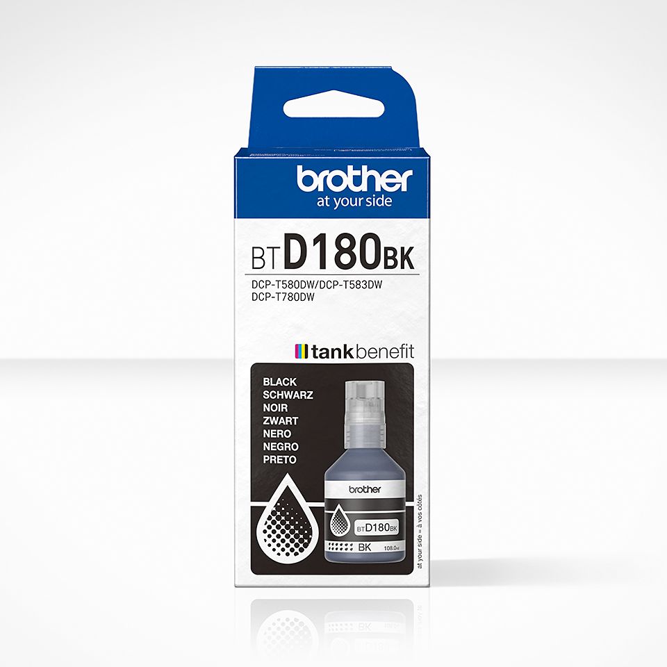 Brother BTD180BK inktfles zwart (origineel)